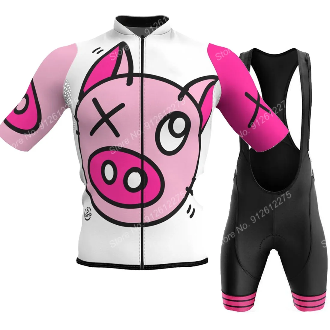 Mountain Biking Clothes - Conjunto dos desenhos animados porco em